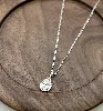 87399045 collier orné d'une pierre coupe poire et entourée d'oxydes argent 925 millième (22 ct) 3,76g argent 925 millième (22 ct) 
