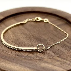 97391718 bracelet pl-or demi jonc serti d'oxydes