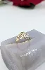 bague en 2 ors sertie des diamants taille baguette or 750 millième (18 ct) 4,89g