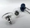 boucles d'oreilles swarovski pavés de cristaux bleus