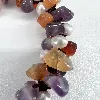 bracelet en pierre naturelle (quartz rose, améthyste, agate et perle de culture) avec fermoir aimanté