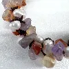 bracelet en pierre naturelle (quartz rose, améthyste, agate et perle de culture) avec fermoir aimanté