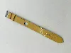 bracelet montre pequignet sorella en cuir jaune