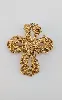 broche vintage christian lacroix croix en métal doré
