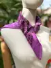 carré/foulard gucci en voile de coton imprimé insectes rose fuchsia 67x67cm