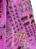 carré/foulard gucci en voile de coton imprimé insectes rose fuchsia 67x67cm