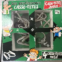 casse-têtes en métal x 4 professor puzzle : junior