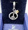 charm swarovski peace and love en cristal étincelant-symbole universel de la paix