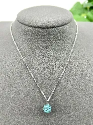 collier swarovski boule strass bleu