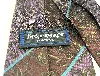 cravate yves saint laurent bordeaux et violette, à motif floral jacquard