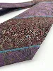 cravate yves saint laurent bordeaux et violette, à motif floral jacquard