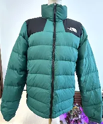 doudoune the north face verte et noire en duvet et plume