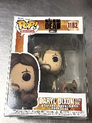 figurine funko! pop - the walking dead - daryl dixon avec chien (57638) - 1182