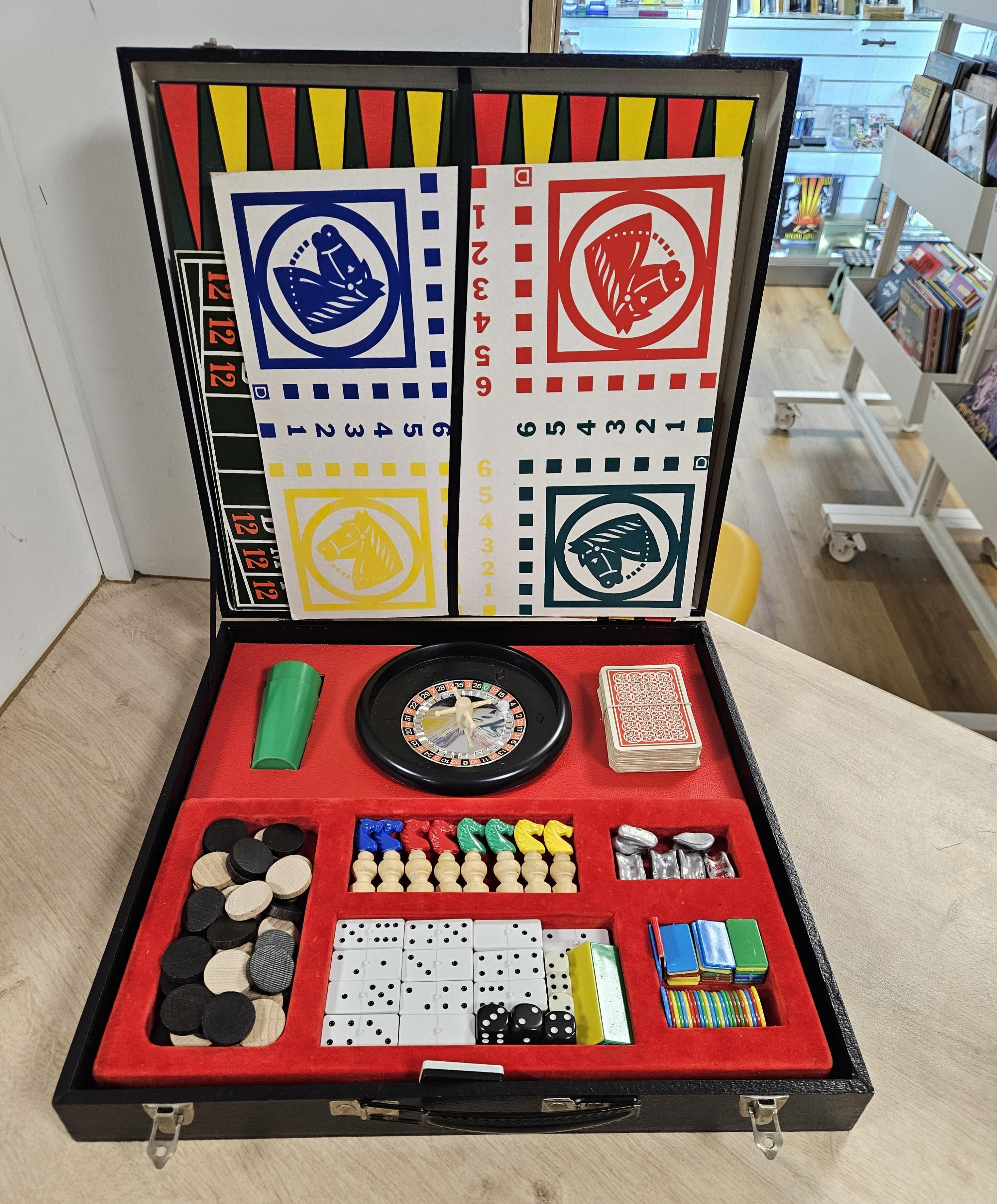 Malette en bois multi jeux - Vintage