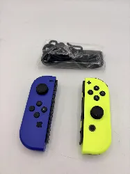 paire de joycon nintendo bleu et jaune fluo
