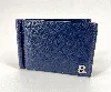 porte cartes balenciaga en cuir bleu marine