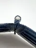 porte cartes balenciaga en cuir bleu marine