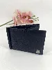 porte cartes balenciaga en cuir bleu marine