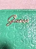 portefeuille guess vert monogramme