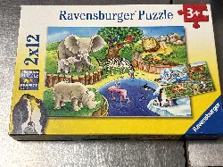 puzzle puzzles 2x12 p - les animaux du zoo