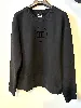 sweat chanel logo cc en molleton de coton noir