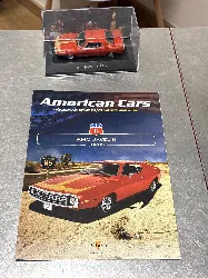voiture miniature 1:43 amc javelin 1972 - rouge et doré - voitures américaines