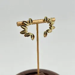 3129509 boucles d'oreilles motif grain de café en acier doré t2 x 3 cm