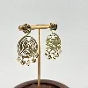 3130909 boucles d'oreilles pendantes métaillon avec motif t3,8 x 5,7 cm