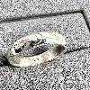 bague alliance en argent rhodié avec dessins t58 argent 925 millième (22 ct) 3,57g