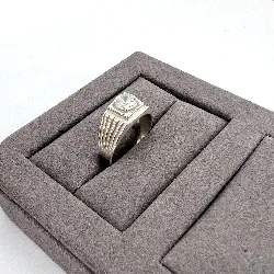 bague chevalière en argent avec oxyde t59 argent 925 millième (22 ct) 4,93g