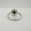 bague en argent ornée d'une turquoise  argent 925 millième (22 ct) 2,26g