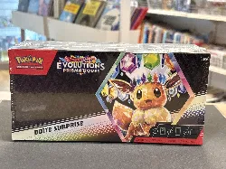 boîte surprise pokémon - écarlate et violet – évolutions prismatiques du jcc pokémon (4 boosters et 1 carte promo brillante)