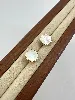 boucle d'oreilles  cercle en argent vermeil ornées de nacre  argent 925 millième (22 ct) 1,52g