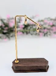 boucles d'oreilles demi-créoles lisses or 750 millième (18 ct) 1,43g