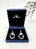 boucles d'oreilles swarovski forme de larme en cristal blanc