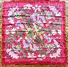 carré/ foulard flora graeca en soie rose