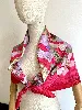 carré/ foulard flora graeca en soie rose