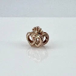 charm pandora couronne & coeurs entrelaces