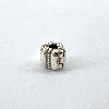 charm pandora en argent clip pois et stries argent 925 millième (22 ct) 2,90g