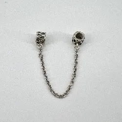 charm pandora en forme de larme avec chaîne de sécurité argent 925 millième (22 ct) 3,36g