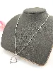 collier avec pendentif en forme de coeur serti d'oxydes  argent 925 millième (22 ct) 6,73g