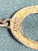 collier signé monet doré et beige