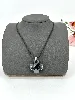 collier swarovski croix en cristal noir avec cordon