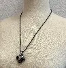 collier swarovski croix en cristal noir avec cordon