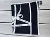 foulard hermès bolduc en jersey de soie blanc et noir avec une certaine élasticité version 2009