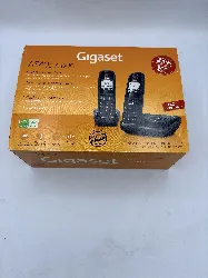 gigaset as405a duo - téléphone sans fil - système de répondeur avec id d'appelant - dectgap - noir + combiné supplémentaire