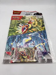 kit de collection pokémon ecarlate et violet flammes obsidiennes ev03 ( booster + poster et classeur souple)