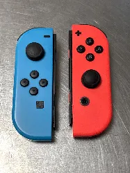paire de joycon officiel nintendo bleu et rouge