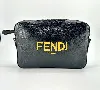 pochette fendi caméra case en cuir noir avec une poche et 8 fentes pore cartes