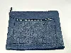 pochette lancel zippée en cuir bleu marine